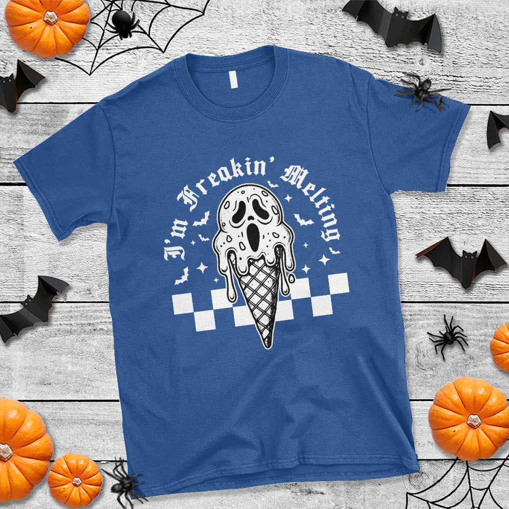 Funny Halloween T Shirt I'm Freakin' Melting Ice Cream Scream Bat TS11 Royal Blue Print Your Wear