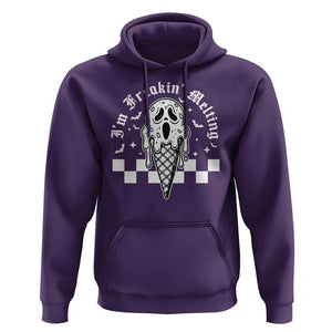 Funny Halloween Hoodie I'm Freakin' Melting Ice Cream Scream Bat TS11 Purple Print Your Wear