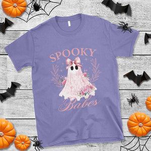 Halloween T Shirt Spooky Babes Pink Ghost Coquette Aesthetic TS11 Violet Print Your Wear