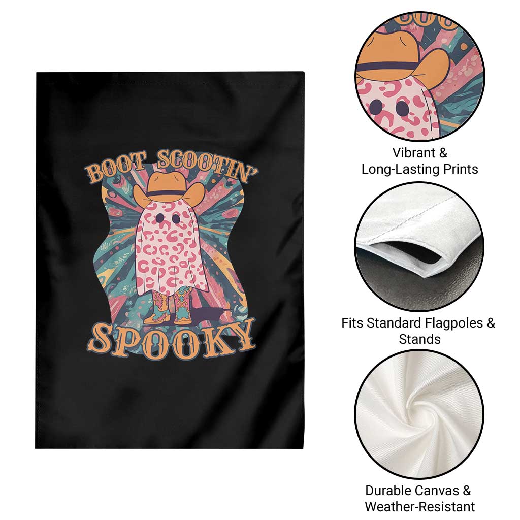 Halloween Western Garden Flag Boot Scootin' Spooky Cute Country Cowboy Ghost TS11 Print Your Wear