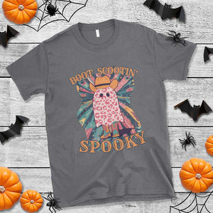 Halloween Western T Shirt Boot Scootin' Spooky Cute Country Cowboy Ghost TS11 Charcoal Print Your Wear