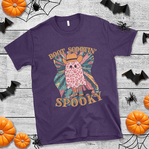 Halloween Western T Shirt Boot Scootin' Spooky Cute Country Cowboy Ghost TS11 Purple Print Your Wear