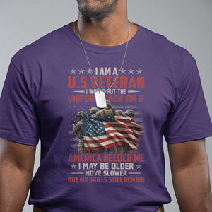 Veterans T Shirt I Am US Veteran I Would Put The Uniform Back On If America Needed Me TS11 Purple Print Your Wear