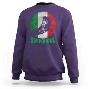 Funny Halloween Sweatshirt Gabaghoul Zombie Hand Moon Italian Flag Moon TS11 Purple Print Your Wear