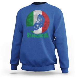 Funny Halloween Sweatshirt Gabaghoul Zombie Hand Moon Italian Flag Moon TS11 Royal Blue Print Your Wear