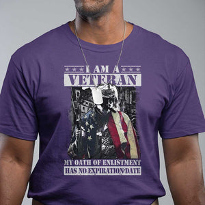 Veterans T Shirt I Am A Veteran My Oath Of Enlistment Has No Expiration Date Military TS11 Purple Print Your Wear