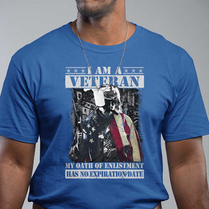 Veterans T Shirt I Am A Veteran My Oath Of Enlistment Has No Expiration Date Military TS11 Royal Blue Print Your Wear