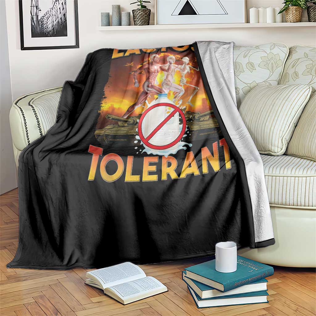Funny Lactose Tolerant Throw Blanket Ironic Sarcastic Funny Humor Cringe Meme TS11 Print Your Wear
