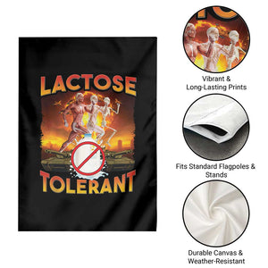 Funny Lactose Tolerant Garden Flag Ironic Sarcastic Funny Humor Cringe Meme TS11 Print Your Wear