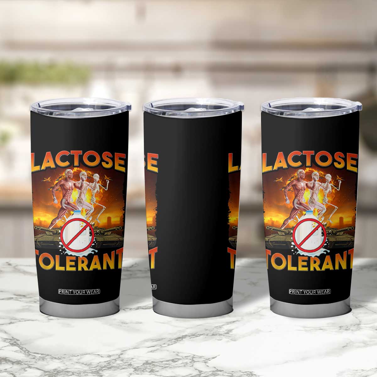 Funny Lactose Tolerant Tumbler Cup Ironic Sarcastic Funny Humor Cringe Meme TS11 Print Your Wear