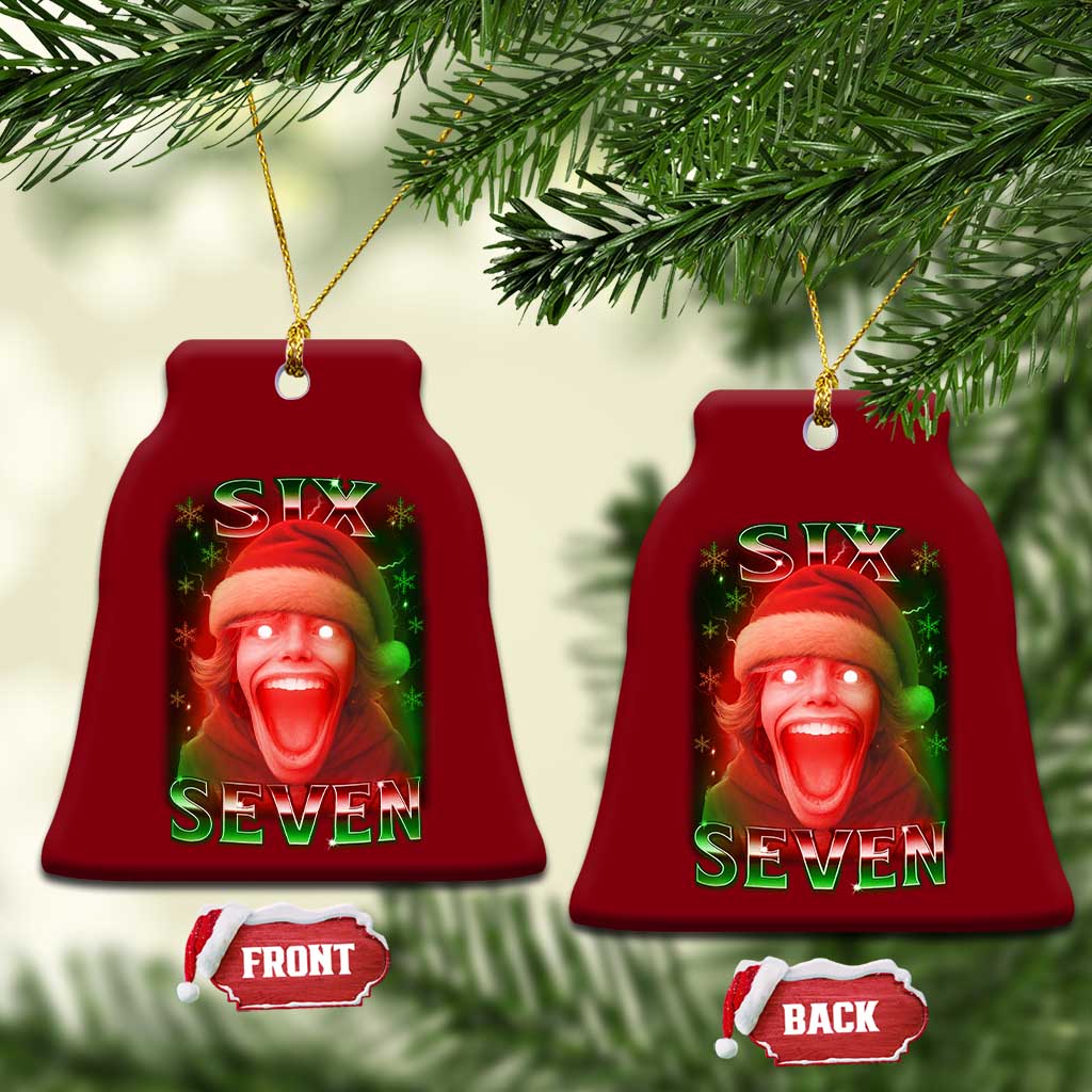 67 Six Seven Xmas Meme Ceramic Ornament The Mason 67 Kid Gen Alpha Slang TS11 Print Your Wear