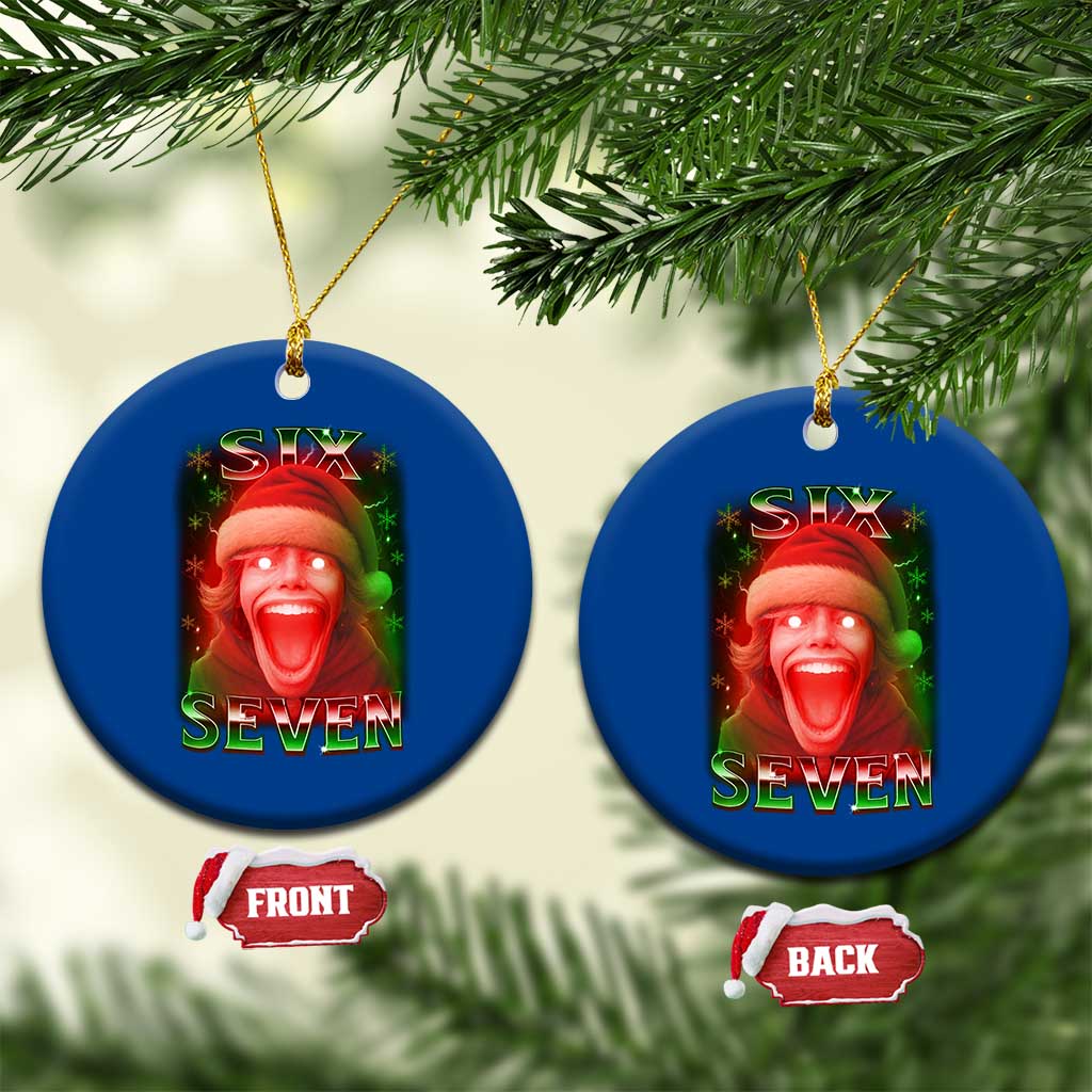 67 Six Seven Xmas Meme Ceramic Ornament The Mason 67 Kid Gen Alpha Slang TS11 1pc Blue Print Your Wear