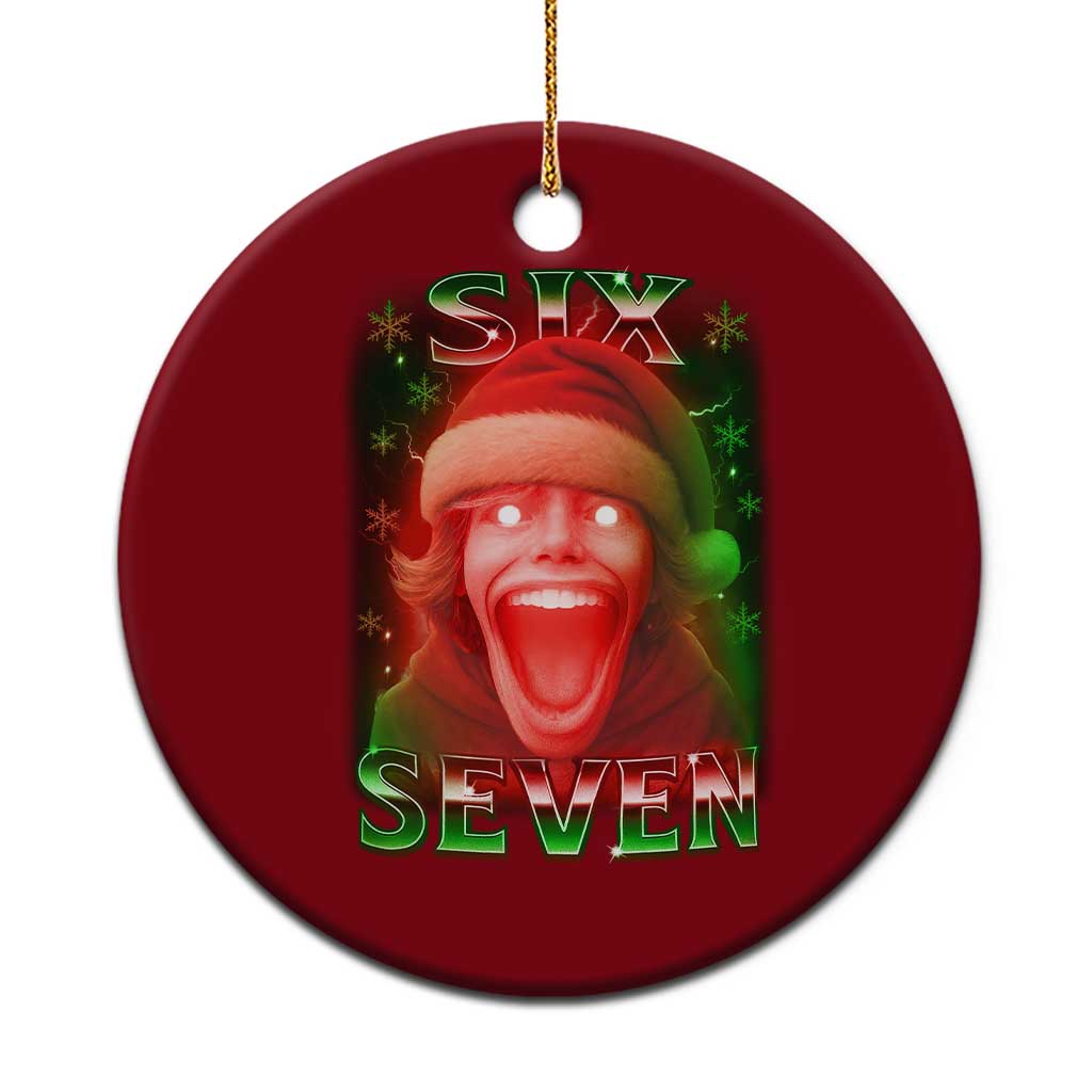67 Six Seven Xmas Meme Ceramic Ornament The Mason 67 Kid Gen Alpha Slang TS11 1pc Red Print Your Wear