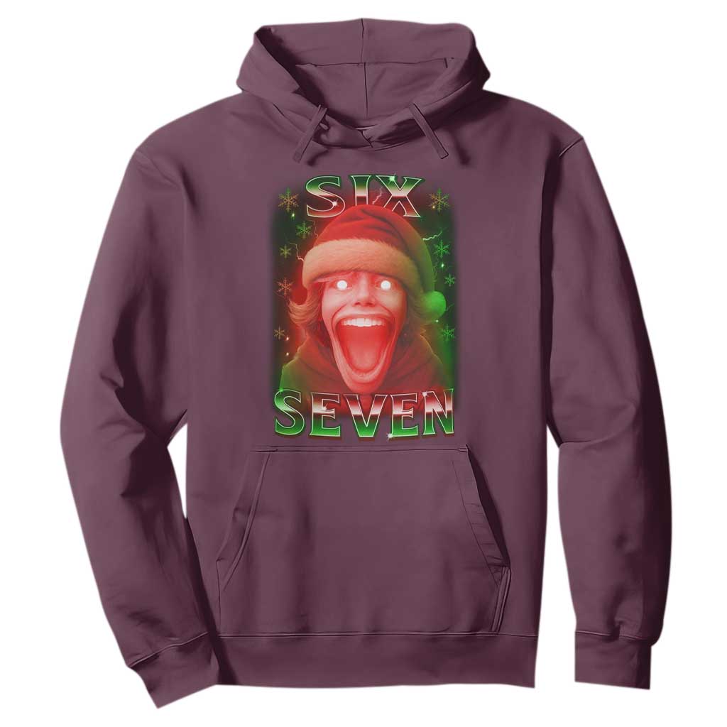 67 Six Seven Christmas Meme Hoodie The Mason 67 Kid Gen Alpha Slang TS11 Maroon Print Your Wear
