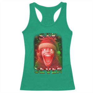 67 Six Seven Christmas Meme Racerback Tank Top The Mason 67 Kid Gen Alpha Slang TS11 Irish Green Print Your Wear