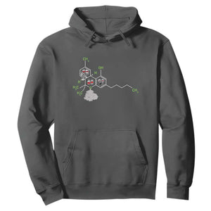 Cannabis Weed Hoodie Molecule THC Marijuana Stoner TS11 Dark Heather Print Your Wear