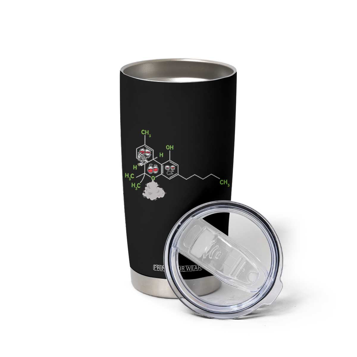 Cannabis Weed Tumbler Cup Molecule THC Marijuana Stoner TS11 Print Your Wear