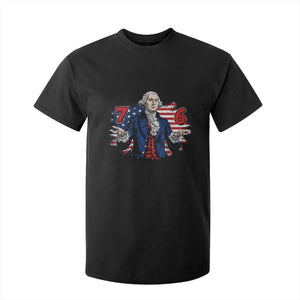 Funny George Washington 67 T Shirt For Kid Six Seven Meme Gen Alpha Slang TS11 Black Print Your Wear