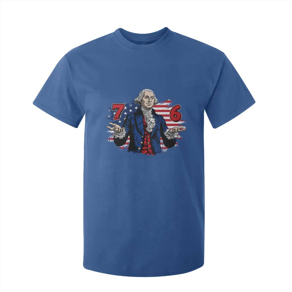Funny George Washington 67 T Shirt For Kid Six Seven Meme Gen Alpha Slang TS11 Royal Blue Print Your Wear