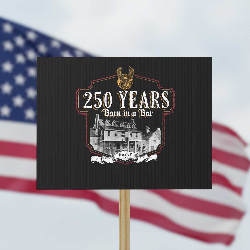 250 Years Born In A Bar Protest Sign 250th Birthday Military TS11 Horizontal 18