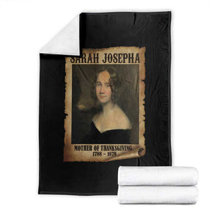 Sarah Josepha Hale Throw Blanket Mother Of Thanksgiving TS11 Black Print Your Wear
