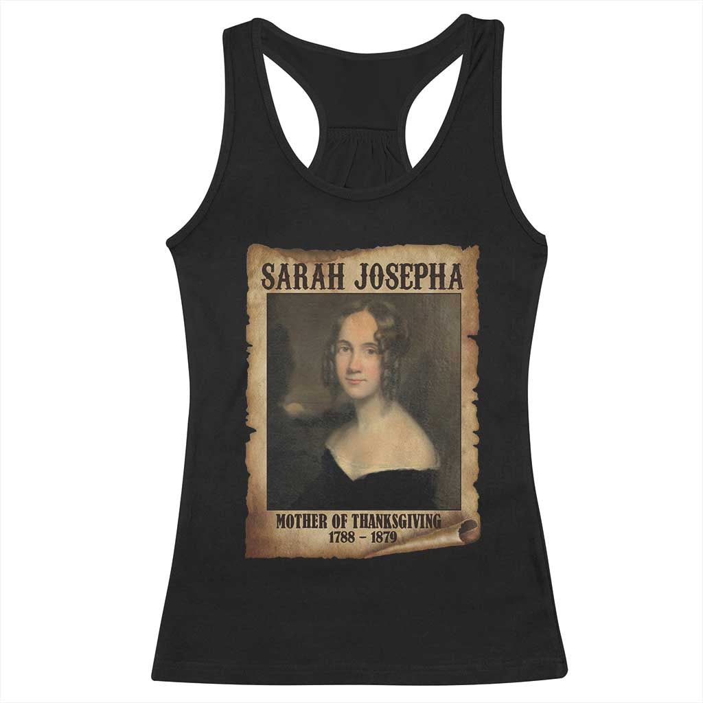 Sarah Josepha Hale Racerback Tank Top Mother Of Thanksgiving TS11 Black Print Your Wear