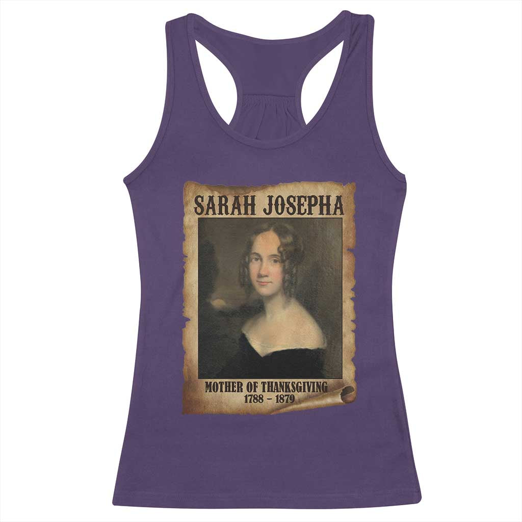 Sarah Josepha Hale Racerback Tank Top Mother Of Thanksgiving TS11 Purple Print Your Wear