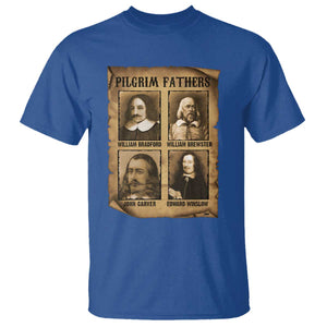 Thanksgiving Pilgrim Fathers T Shirt Plymouth Colony Massachusetts History TS11 Royal Blue Print Your Wear