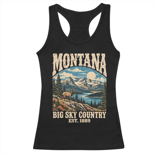 Montana Big Sky Country Rocky Mountain Souvenir Racerback Tank Top
