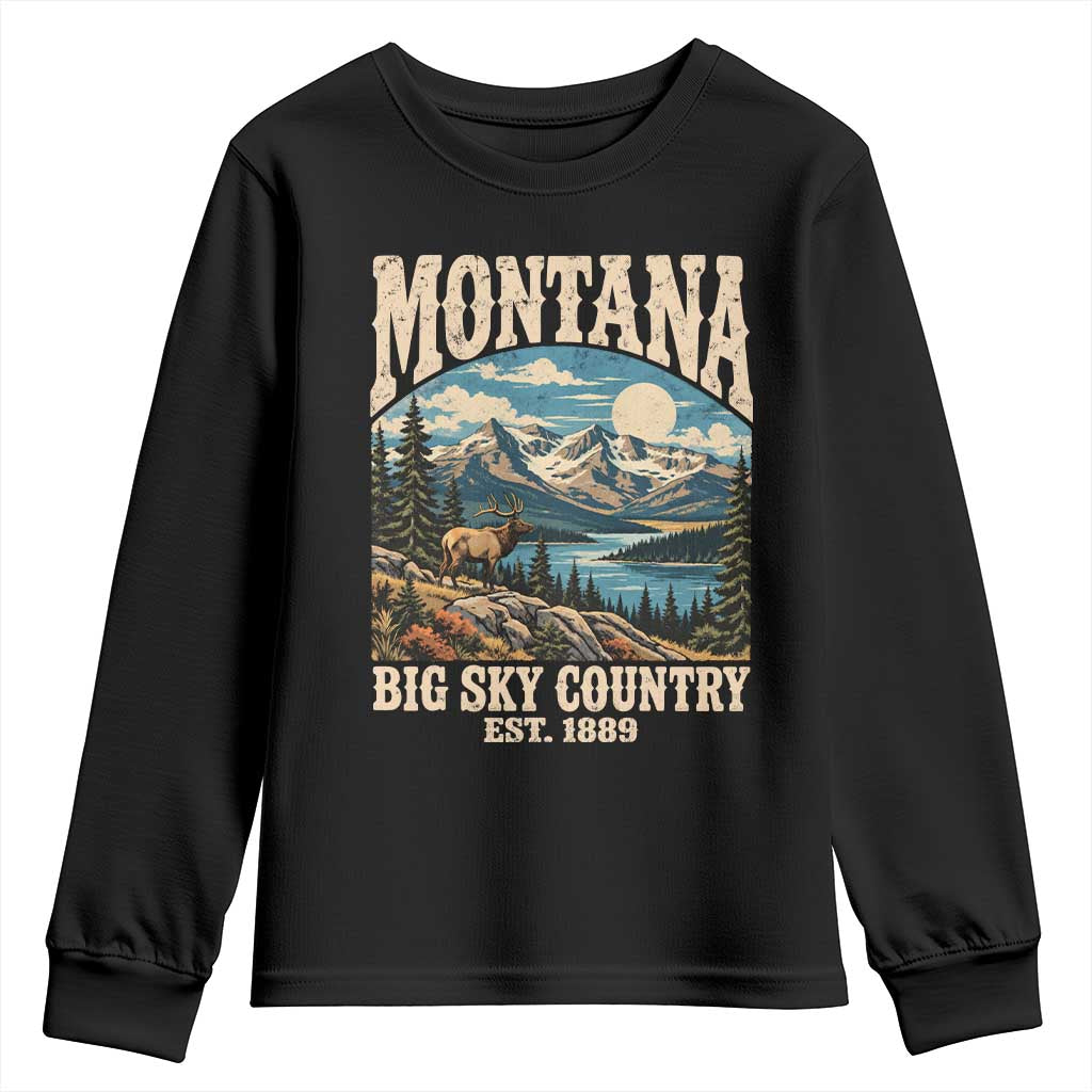 Montana Big Sky Country Rocky Mountain Souvenir Youth Sweatshirt