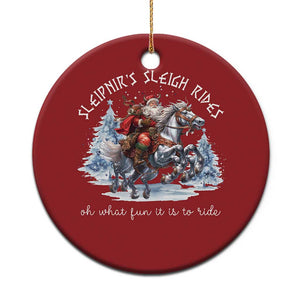 Funny Xmas Santa Viking Christmas Ornament Sleipnir's Sleigh Rides Oh What Fun It Is To Ride TS11 Print Your Wear