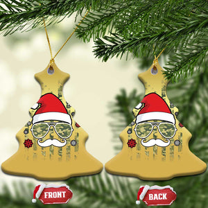 Funny Christmas Veteran Christmas Ornament Santa Hat Camo American Flag TS11 Christmas Tree Gold Print Your Wear