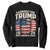 Garbage For Trump 2024 Sweatshirt Take America Back America Flag TS11 Black Print Your Wear