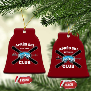 Apres Ski Club 2025 Ceramic Ornament Skiing Winter Sport Mountain TS11 Print Your Wear