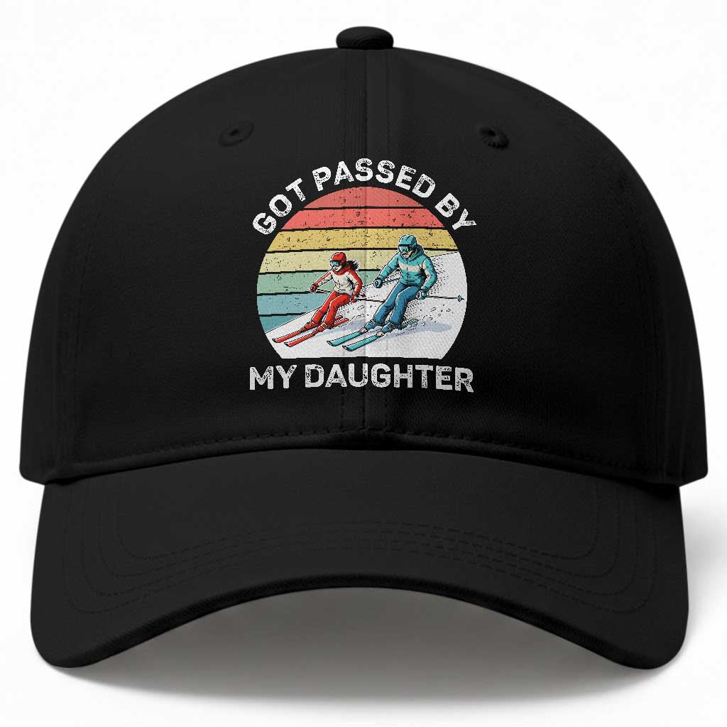 Funny Skiing Dad Baseball Cap Got Passed By My Daughter Retro Vintage TS11 Print Your Wear