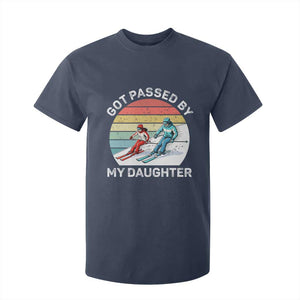 Funny Skiing Dad T Shirt For Kid Got Passed By My Daughter Retro Vintage TS11 Navy Print Your Wear