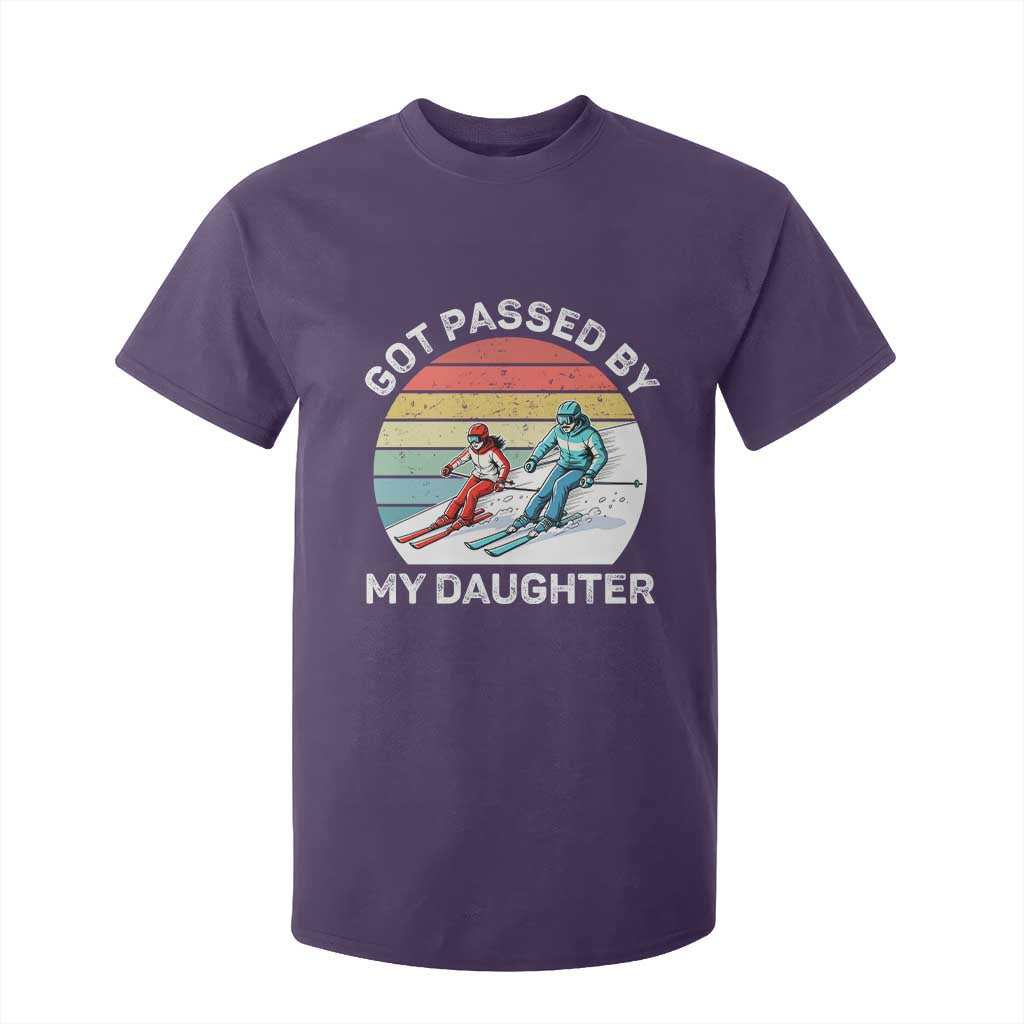 Funny Skiing Dad T Shirt For Kid Got Passed By My Daughter Retro Vintage TS11 Purple Print Your Wear
