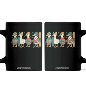 Funny Ski Snowboard Goose Coffee Mug Up To Snow Good Winter Sport TS11 Black Print Your Wear