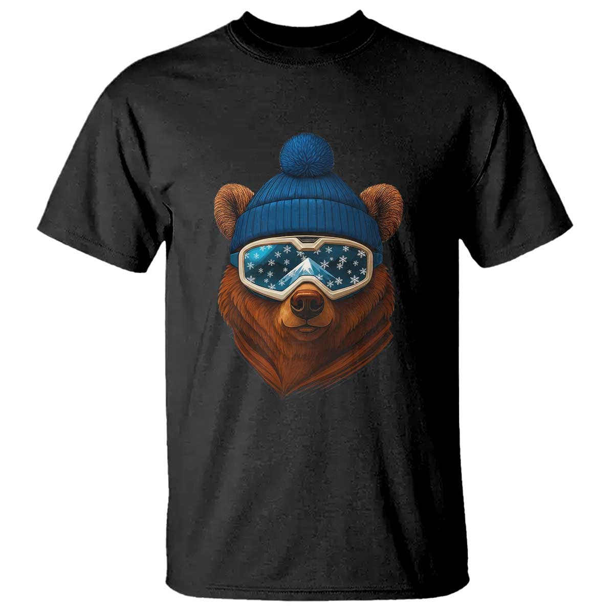Grizzly Bear Snowboard Goggles Skiing Snow Winter Sport T Shirt TS11 Black Print Your Wear