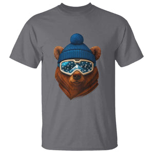 Grizzly Bear Snowboard Goggles Skiing Snow Winter Sport T Shirt TS11 Charcoal Print Your Wear