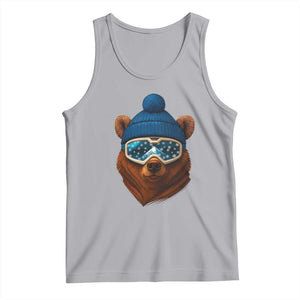 Grizzly Bear Snowboard Goggles Skiing Snow Winter Sport Tank Top TS11 Athletic Heather Print Your Wear