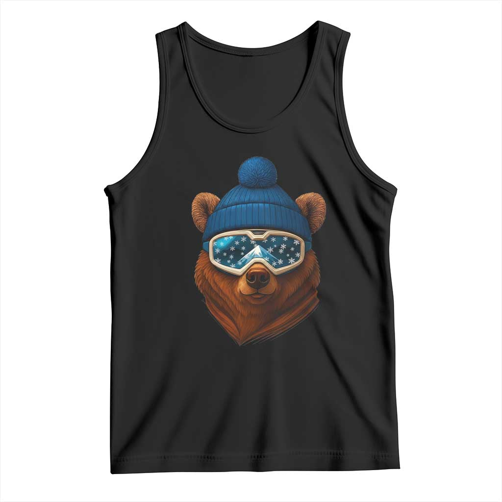 Grizzly Bear Snowboard Goggles Skiing Snow Winter Sport Tank Top TS11 Black Print Your Wear