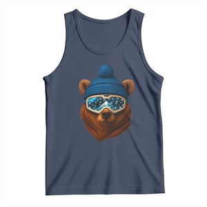 Grizzly Bear Snowboard Goggles Skiing Snow Winter Sport Tank Top TS11 Navy Print Your Wear