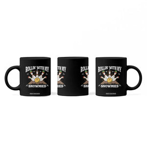 Funny Christmas Bowling Coffee Mug Rollin With My Snowmies Bowling Pins TS11 Print Your Wear