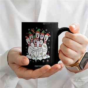 Funny Scared Cartoon Christmas Bowling Pins Coffee Mug TS11 Print Your Wear