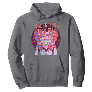 Funny Galentine Girls Club Hoodie Galentine's Day Chunky Heels Platform TS11 Charcoal Print Your Wear