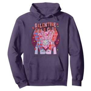 Funny Galentine Girls Club Hoodie Galentine's Day Chunky Heels Platform TS11 Purple Print Your Wear