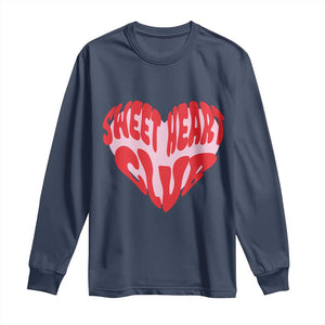 Funny Valentine's Day Sweet Heart Club Long Sleeve Shirt TS11 Navy Print Your Wear