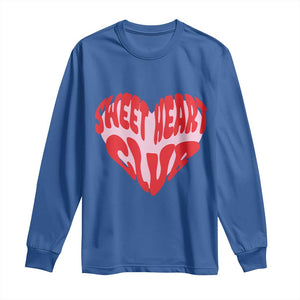 Funny Valentine's Day Sweet Heart Club Long Sleeve Shirt TS11 Royal Blue Print Your Wear