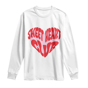 Funny Valentine's Day Sweet Heart Club Long Sleeve Shirt TS11 White Print Your Wear